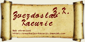 Zvezdoslav Kaćurić vizit kartica